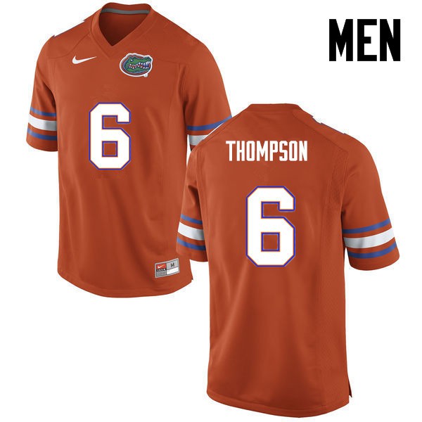 Florida Gators Men #6 Deonte Thompson College Football Jersey Orange